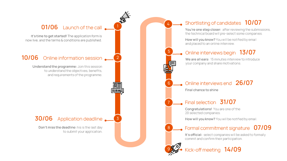 Application process infographic