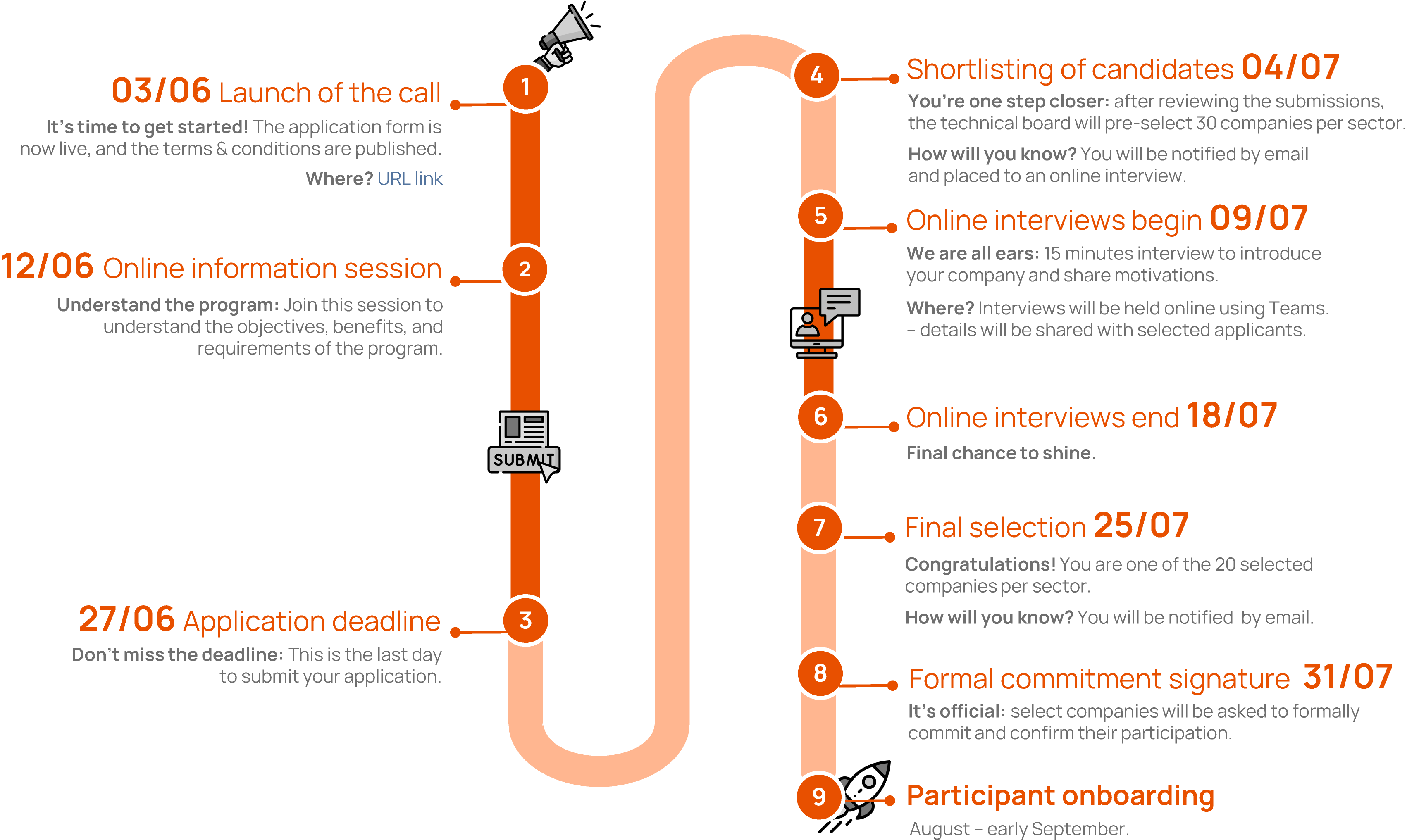 Application process infographic